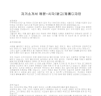 자기소개서 예문-시각 자기소개서 예문-시각